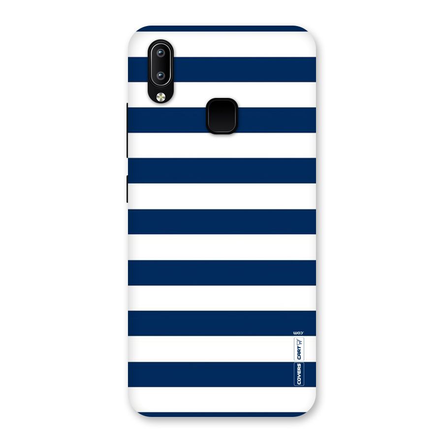 Classic Blue White Stripes Back Case for Vivo Y93