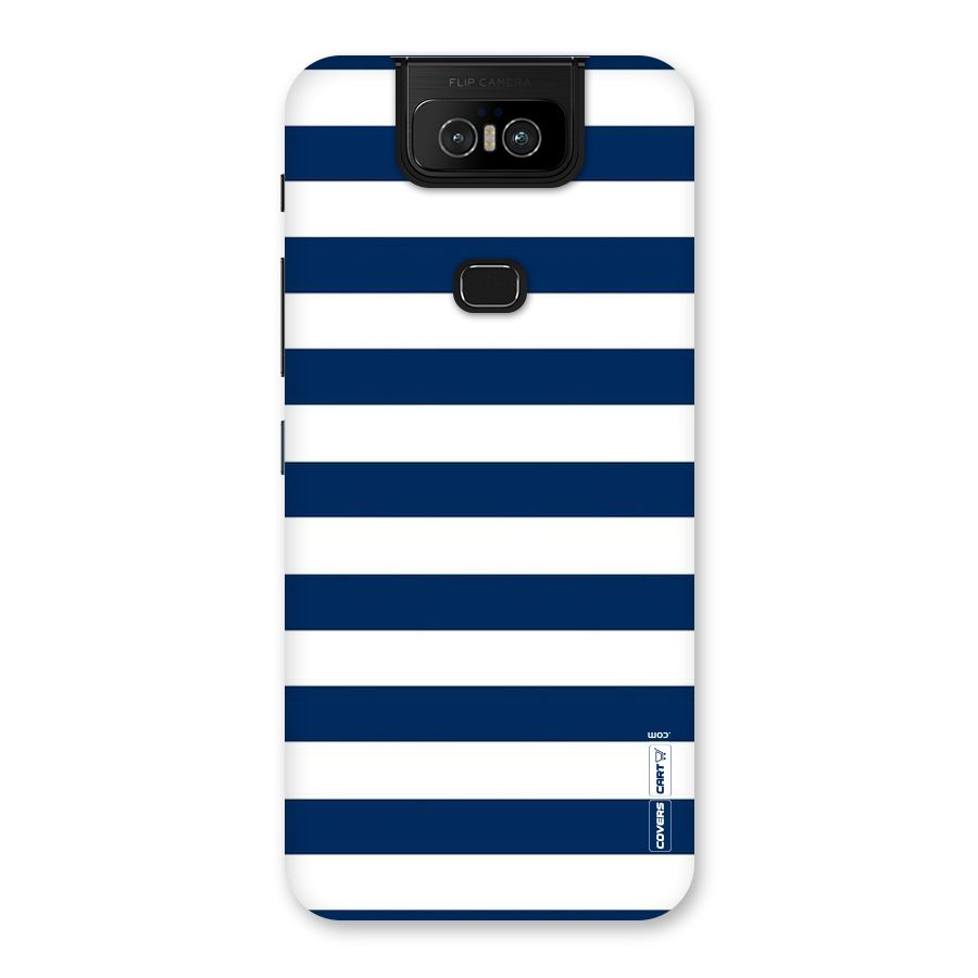 Classic Blue White Stripes Back Case for Zenfone 6z