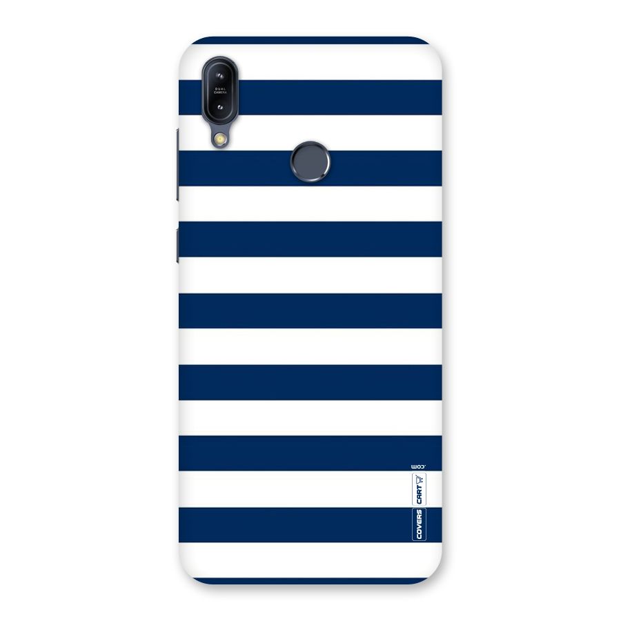 Classic Blue White Stripes Back Case for Zenfone Max M2