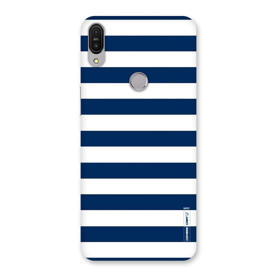 Classic Blue White Stripes Back Case for Zenfone Max Pro M1