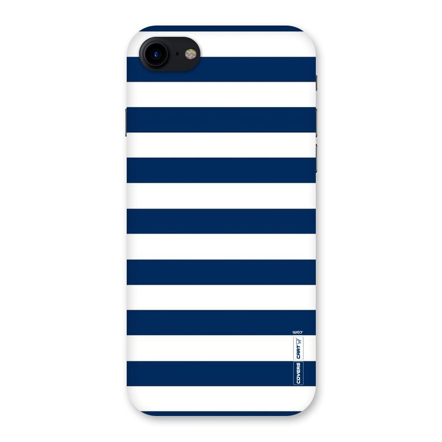 Classic Blue White Stripes Back Case for iPhone SE 2020