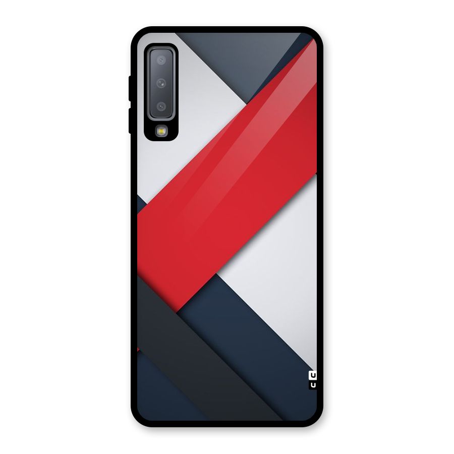 Classic Bold Glass Back Case for Galaxy A7 (2018)