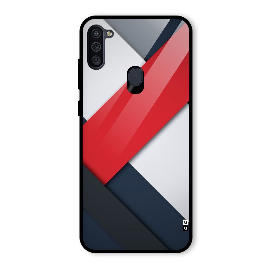 Classic Bold Glass Back Case for Galaxy M11