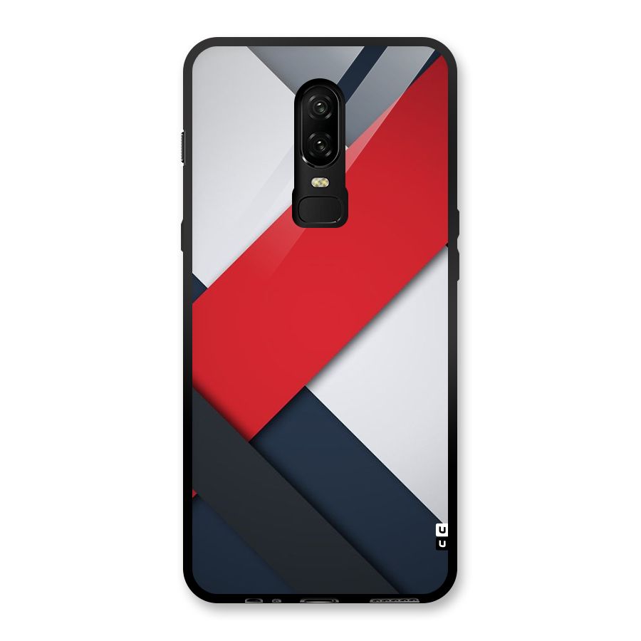 Classic Bold Glass Back Case for OnePlus 6