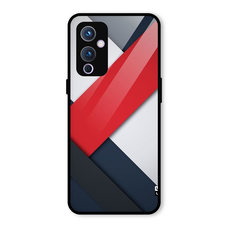 Classic Bold Glass Back Case for OnePlus 9