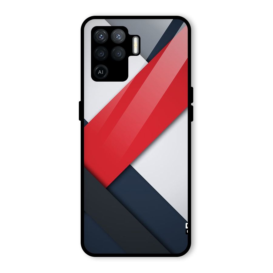 Classic Bold Glass Back Case for Oppo F19 Pro