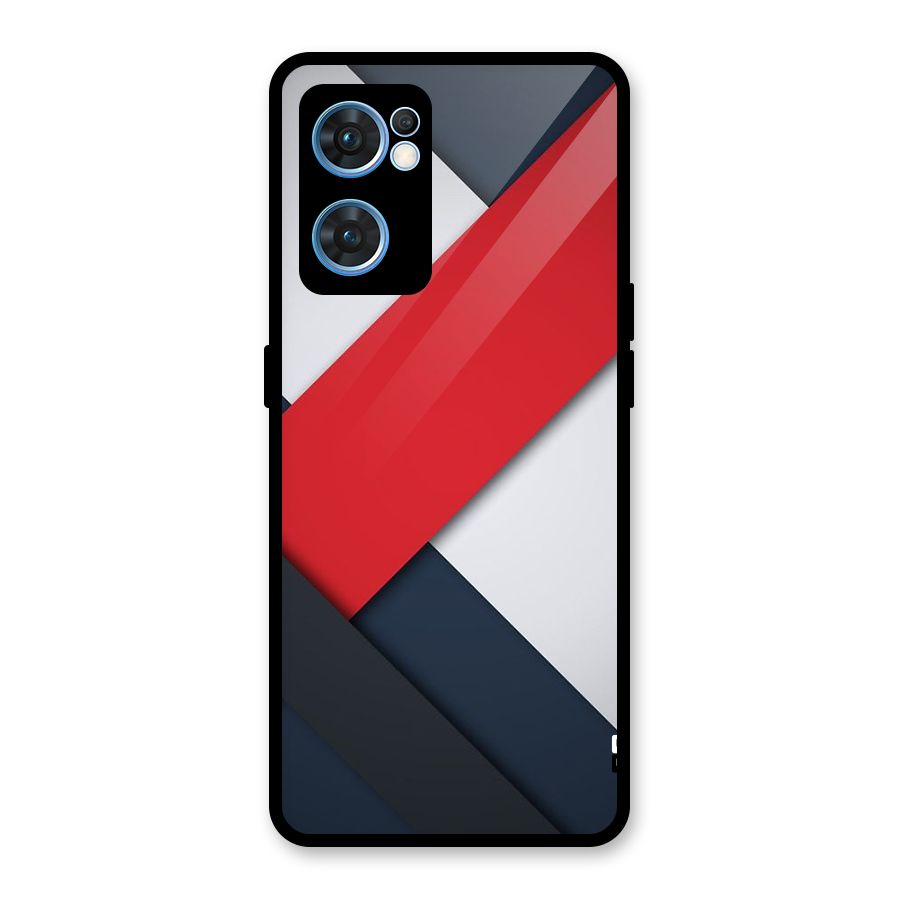 Classic Bold Glass Back Case for Oppo Reno7 5G