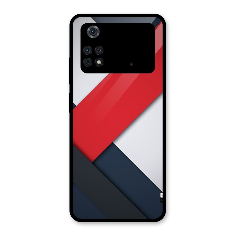Classic Bold Glass Back Case for Poco M4 Pro 4G
