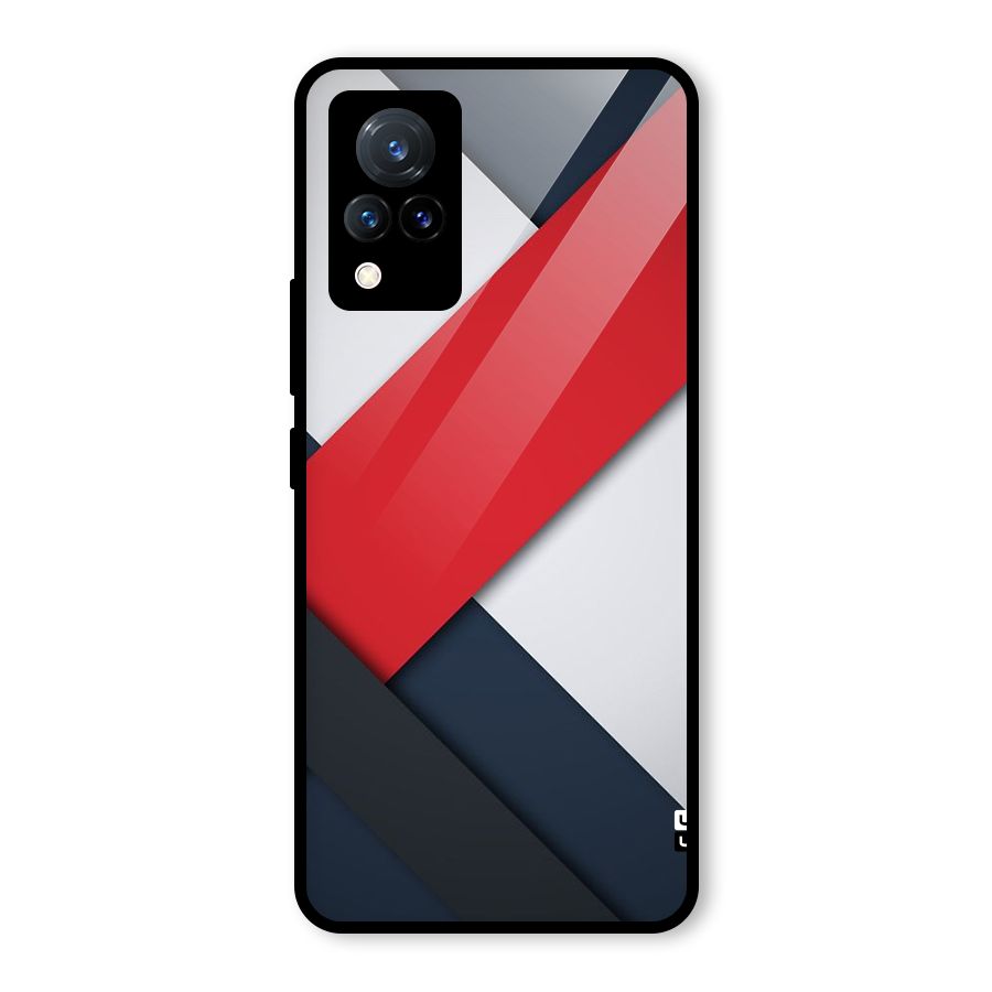 Classic Bold Glass Back Case for Vivo V21 5G