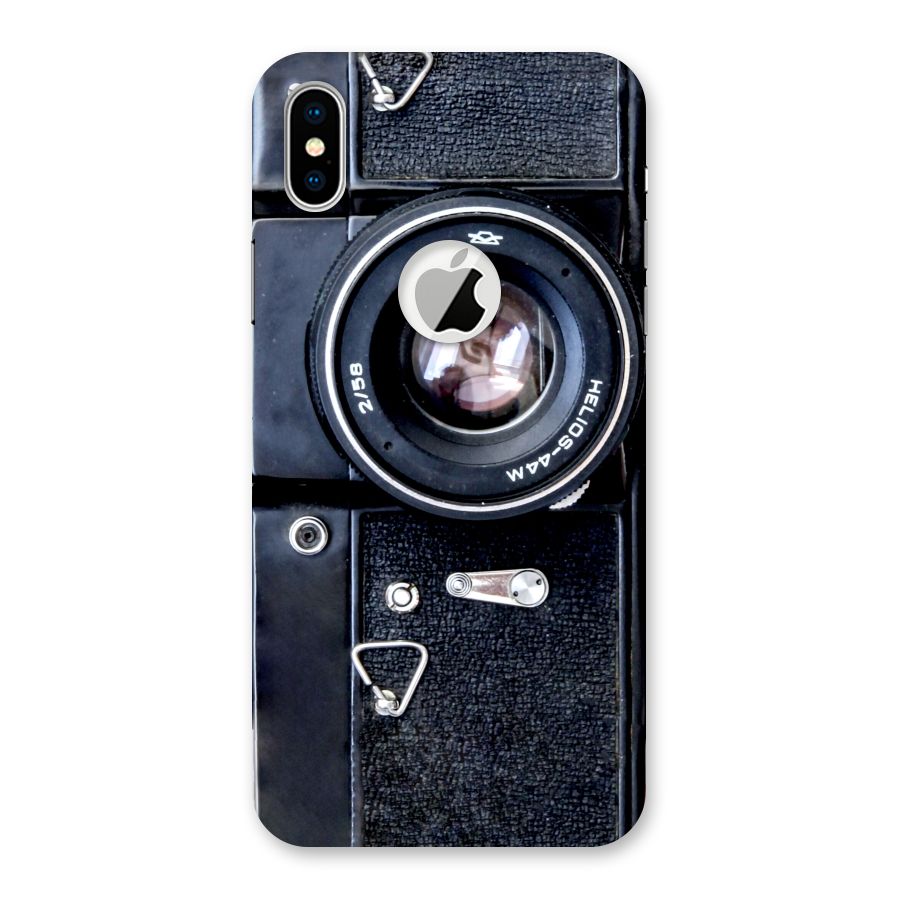 Classic Camera Back Case for iPhone XS Logo Cut