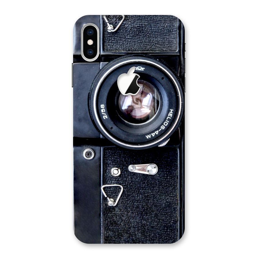 Classic Camera Back Case for iPhone XS Max Apple Cut