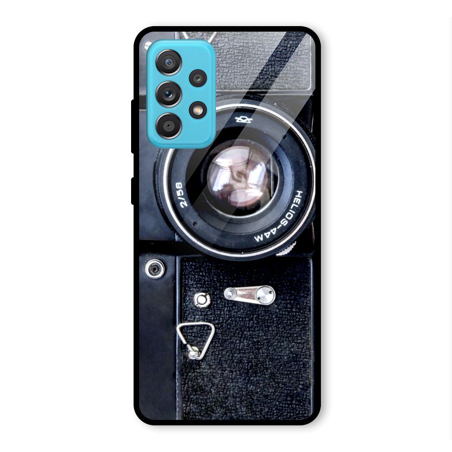 Classic Camera Glass Back Case for Galaxy A52