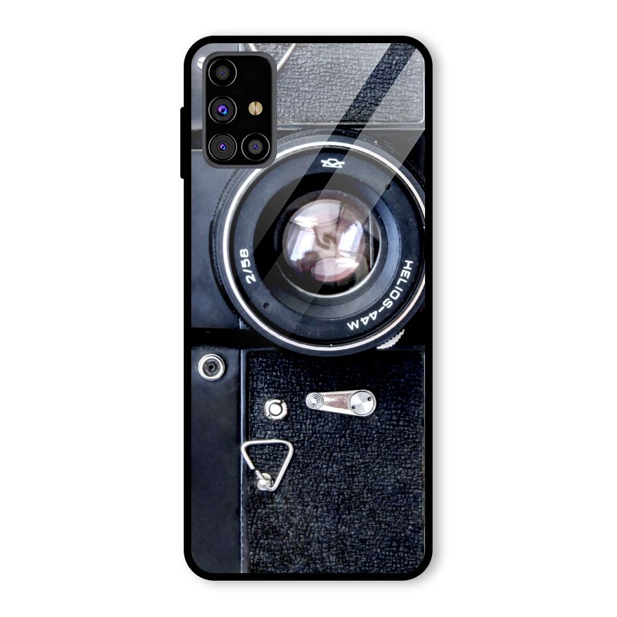 Classic Camera Glass Back Case for Galaxy M31s