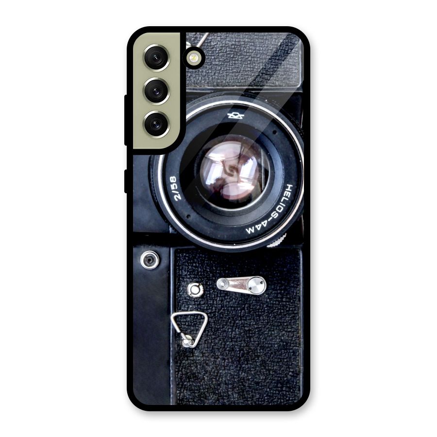 Classic Camera Glass Back Case for Galaxy S21 FE 5G