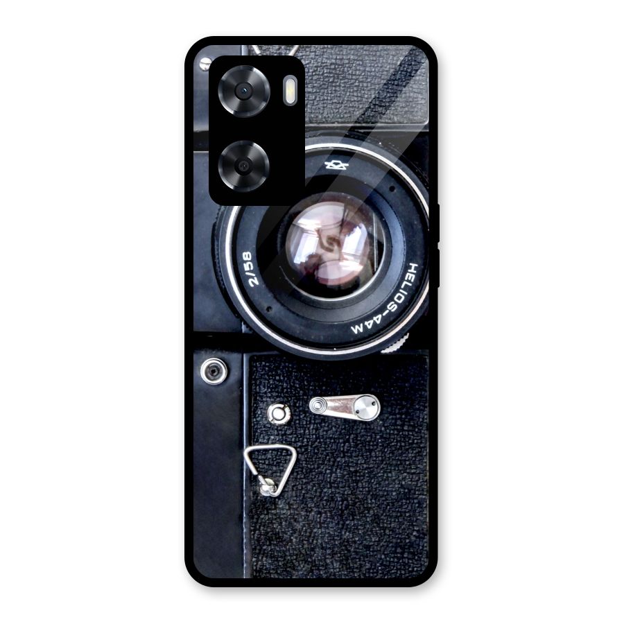 Classic Camera Glass Back Case for Oppo A57 2022