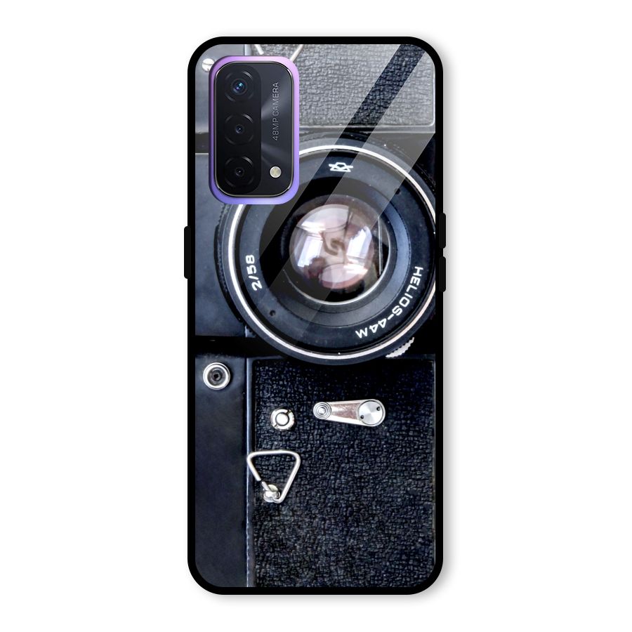 Classic Camera Glass Back Case for Oppo A74 5G