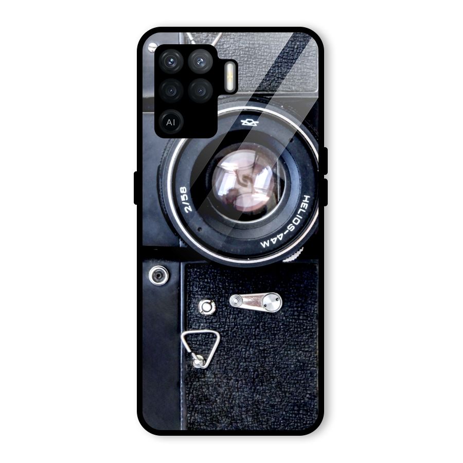 Classic Camera Glass Back Case for Oppo F19 Pro