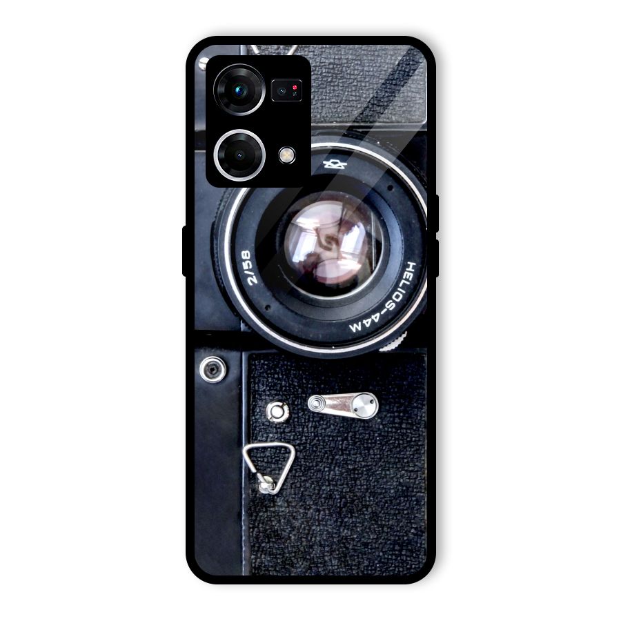 Classic Camera Glass Back Case for Oppo F21 Pro 4G