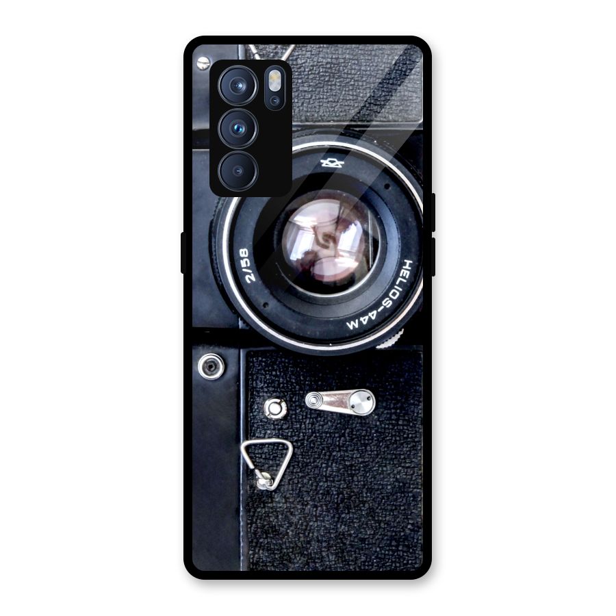 Classic Camera Glass Back Case for Oppo Reno6 Pro 5G
