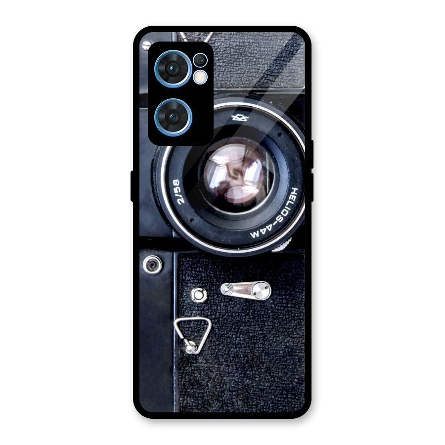 Classic Camera Glass Back Case for Oppo Reno7 5G