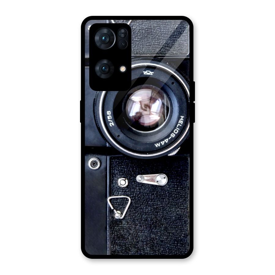 Classic Camera Glass Back Case for Oppo Reno7 Pro 5G