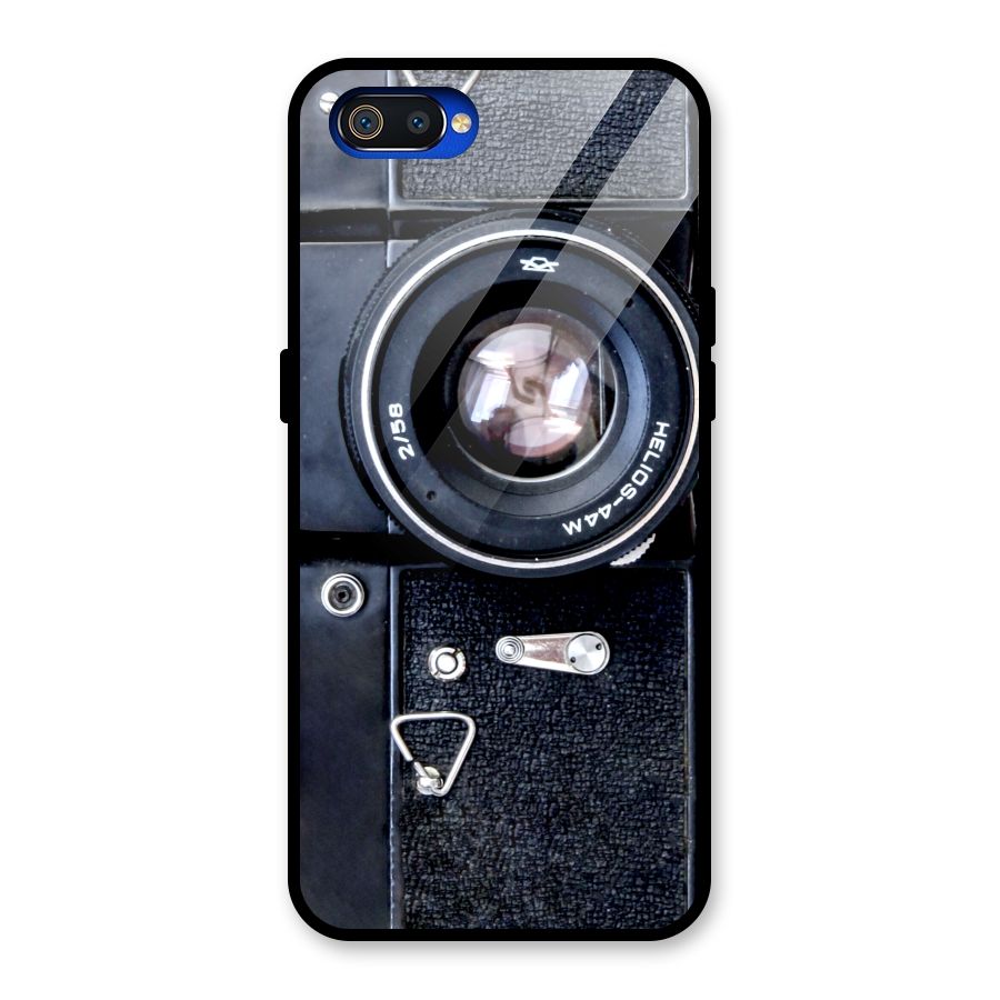 Classic Camera Glass Back Case for Realme C2