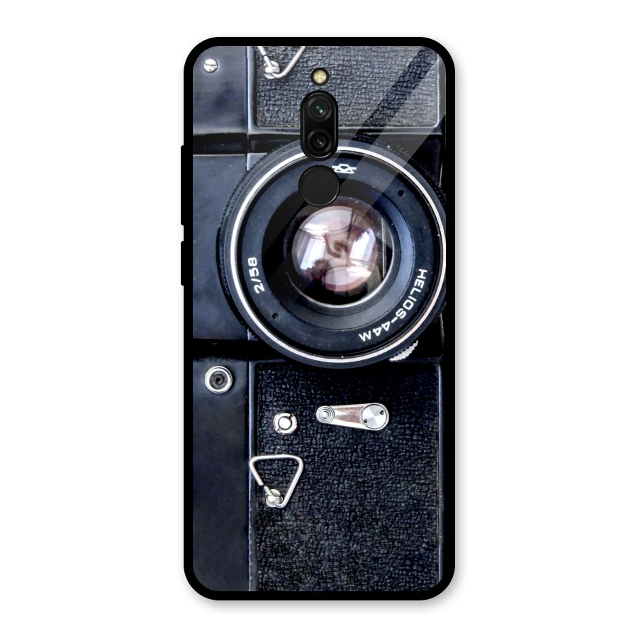 Classic Camera Glass Back Case for Redmi 8