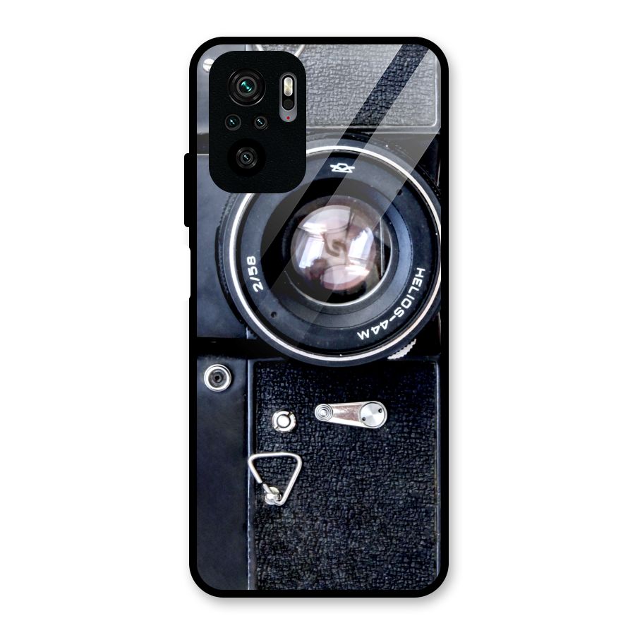 Classic Camera Glass Back Case for Redmi Note 10S