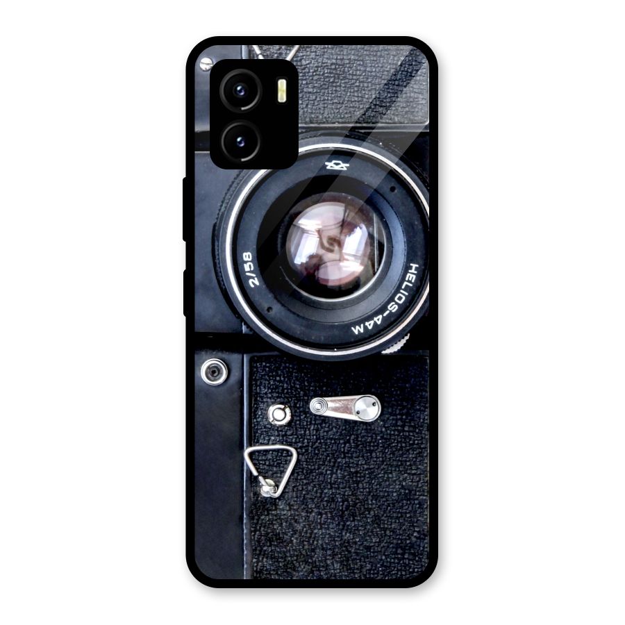 Classic Camera Glass Back Case for Vivo Y15s