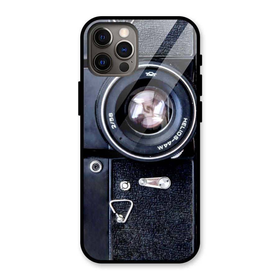Classic Camera Glass Back Case for iPhone 12 Pro