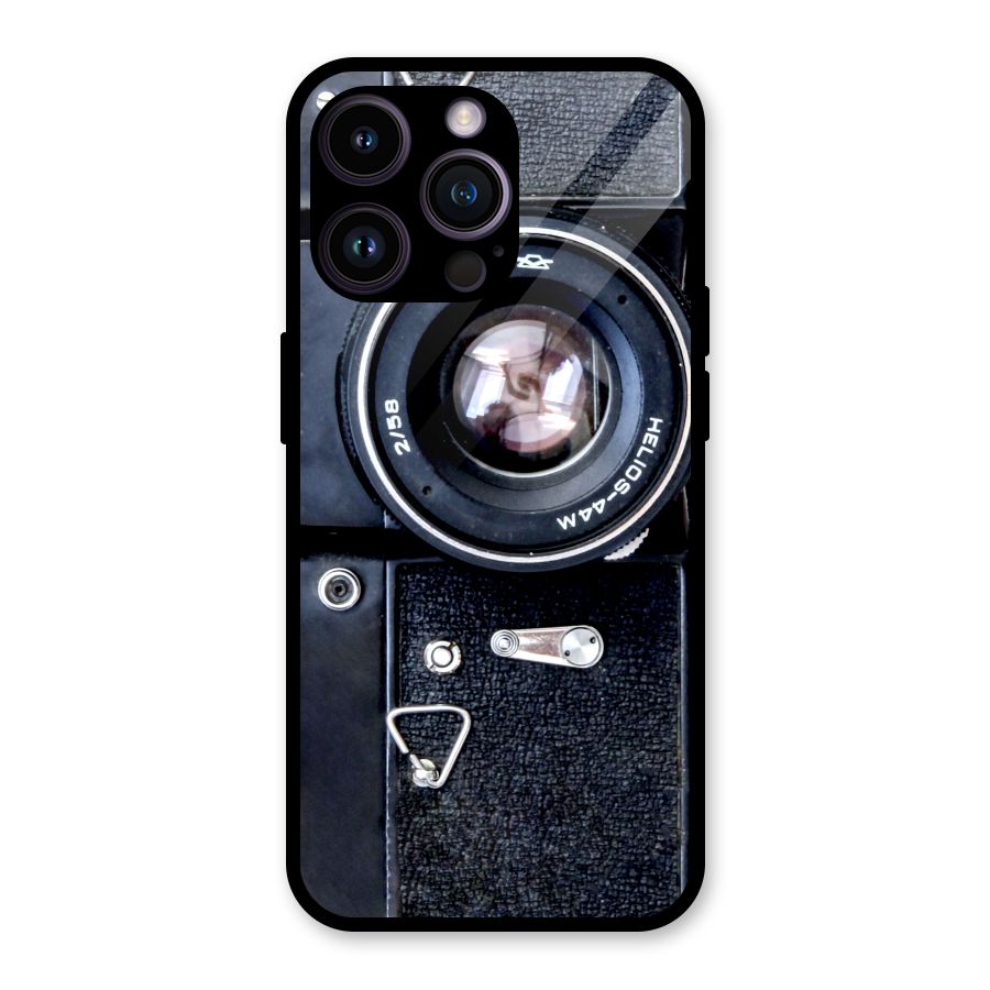 Classic Camera Glass Back Case for iPhone 14 Pro Max