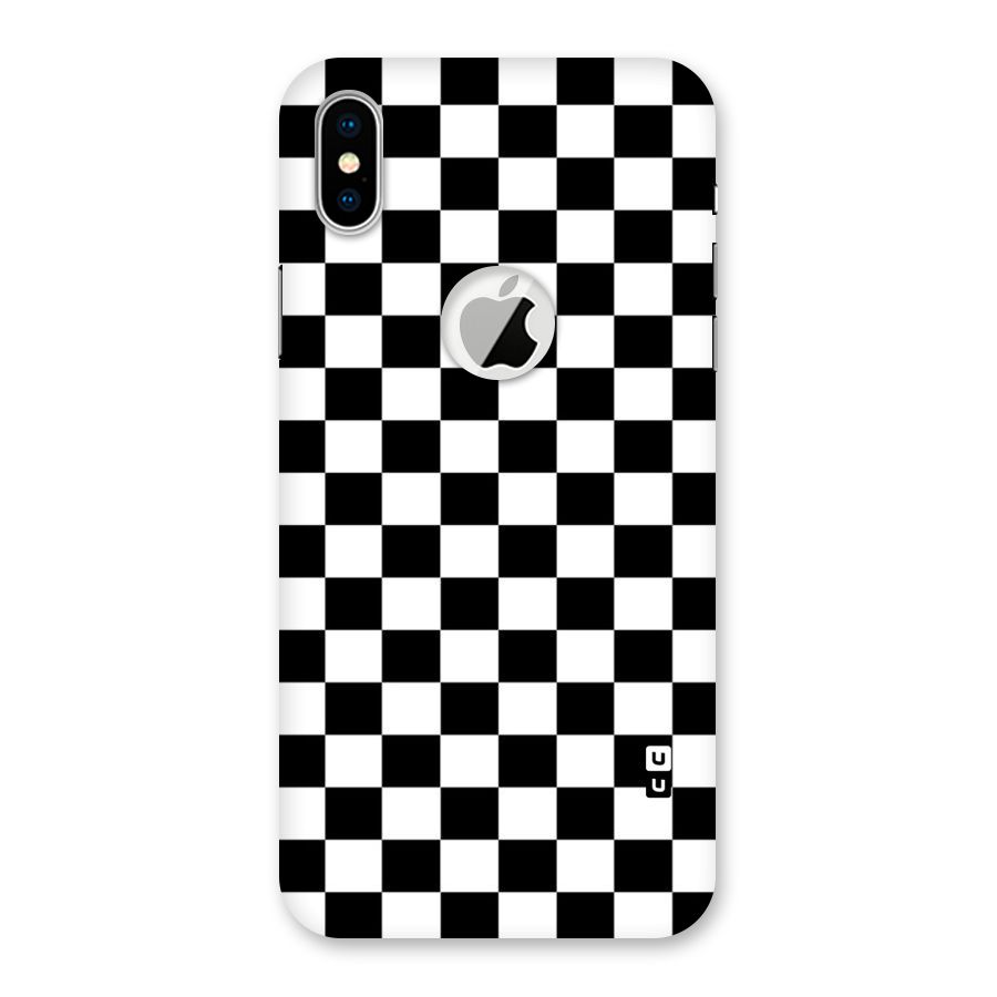 Classic Check Back Case for iPhone X Logo Cut