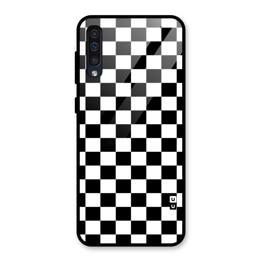 Classic Check Glass Back Case for Galaxy A50s