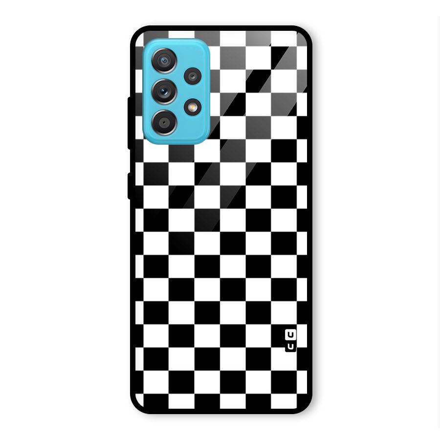 Classic Check Glass Back Case for Galaxy A52