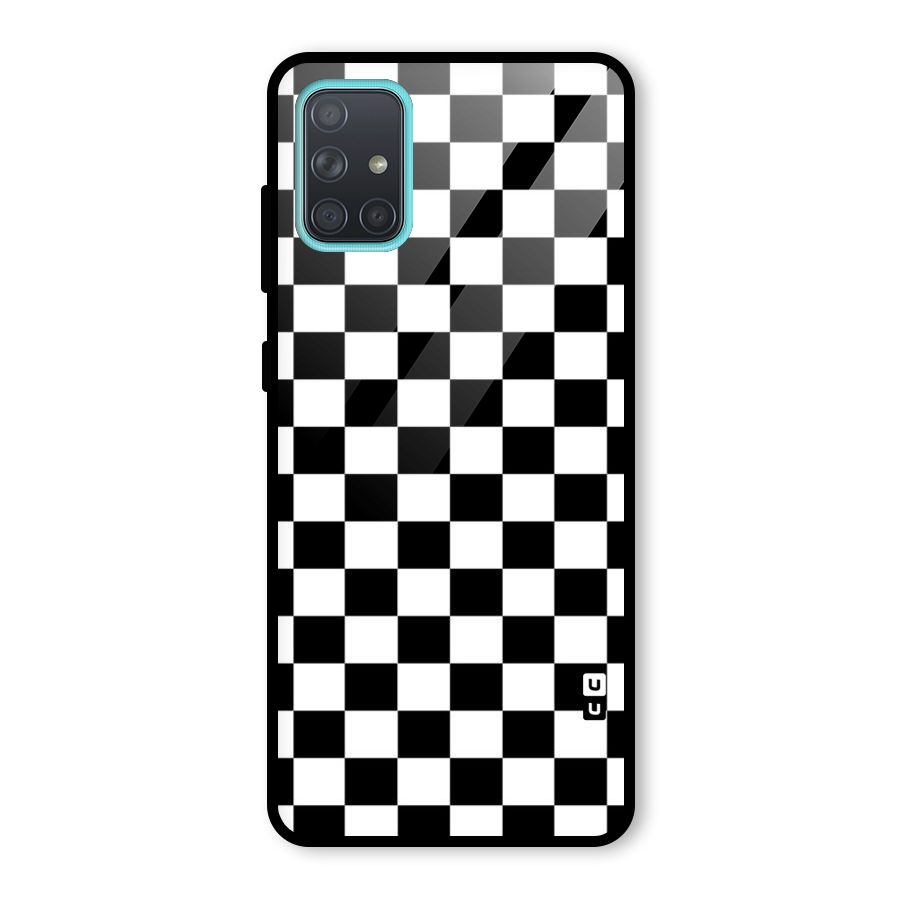 Classic Check Glass Back Case for Galaxy A71