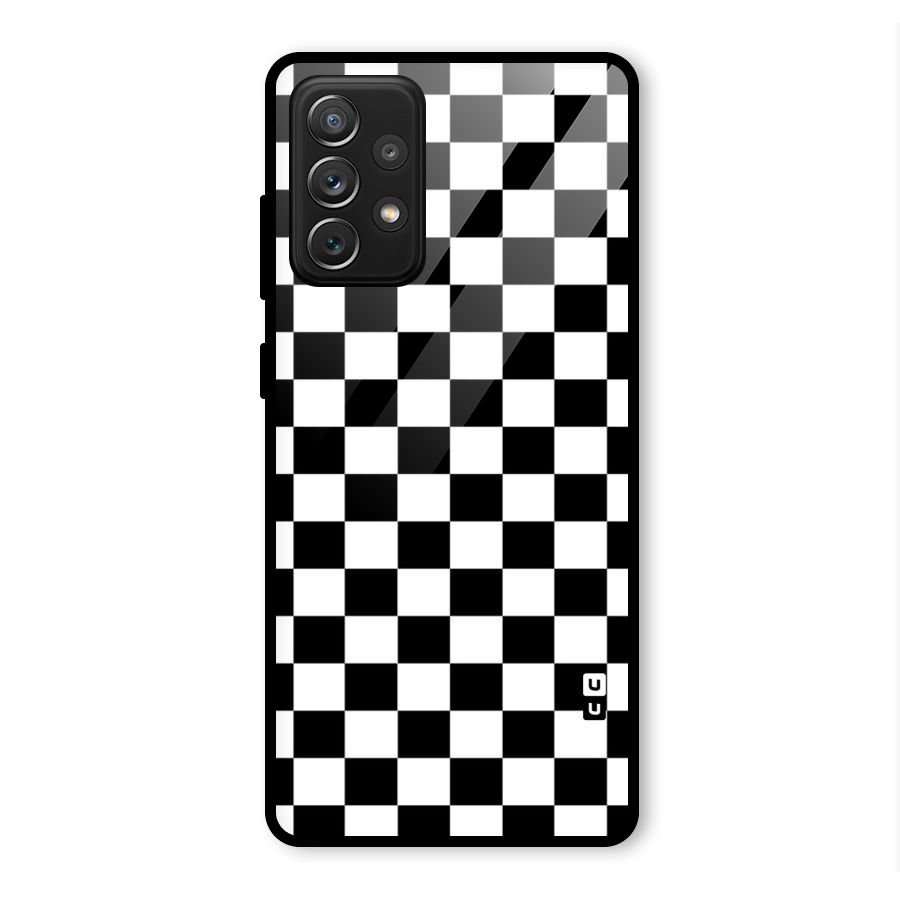 Classic Check Glass Back Case for Galaxy A72