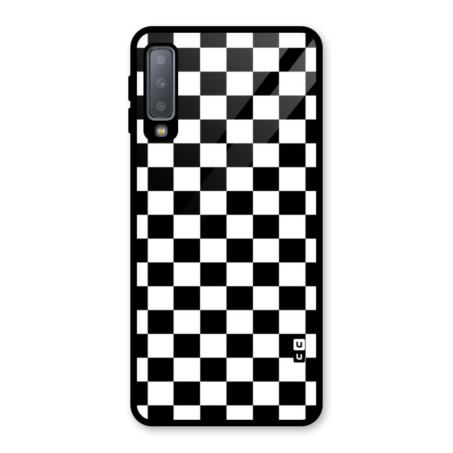 Classic Check Glass Back Case for Galaxy A7 (2018)