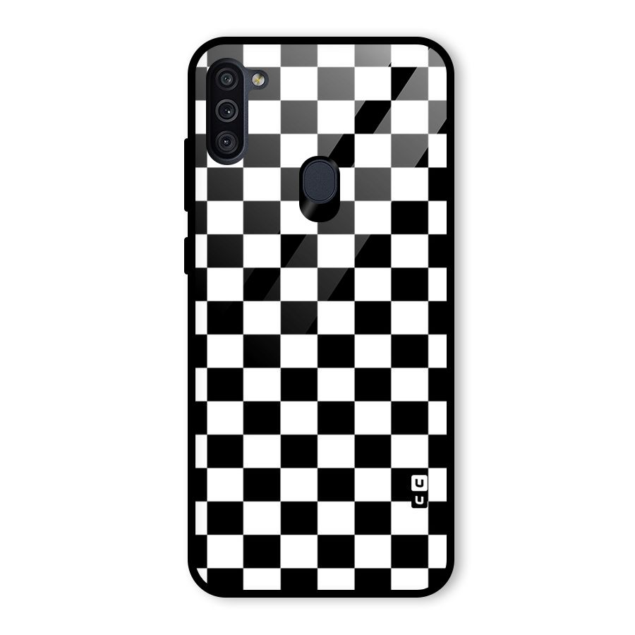 Classic Check Glass Back Case for Galaxy M11
