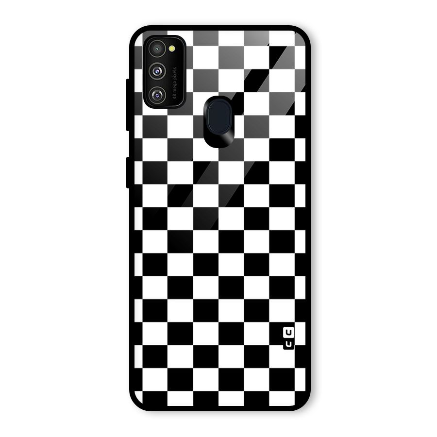 Classic Check Glass Back Case for Galaxy M30s
