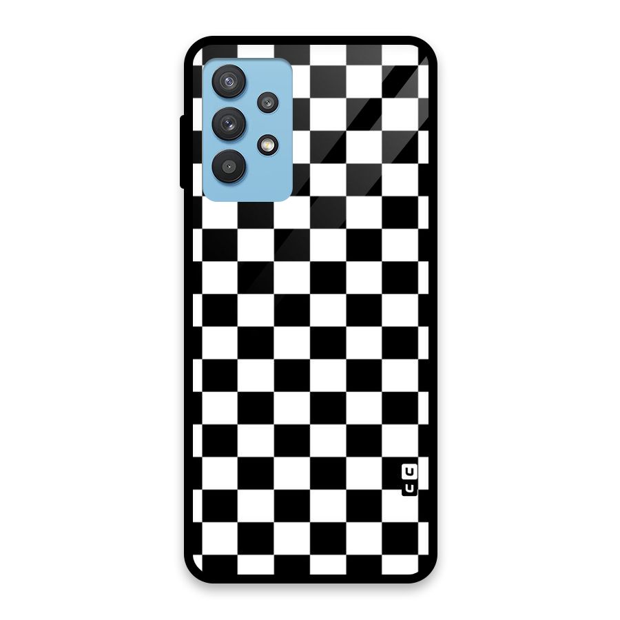 Classic Check Glass Back Case for Galaxy M32 5G