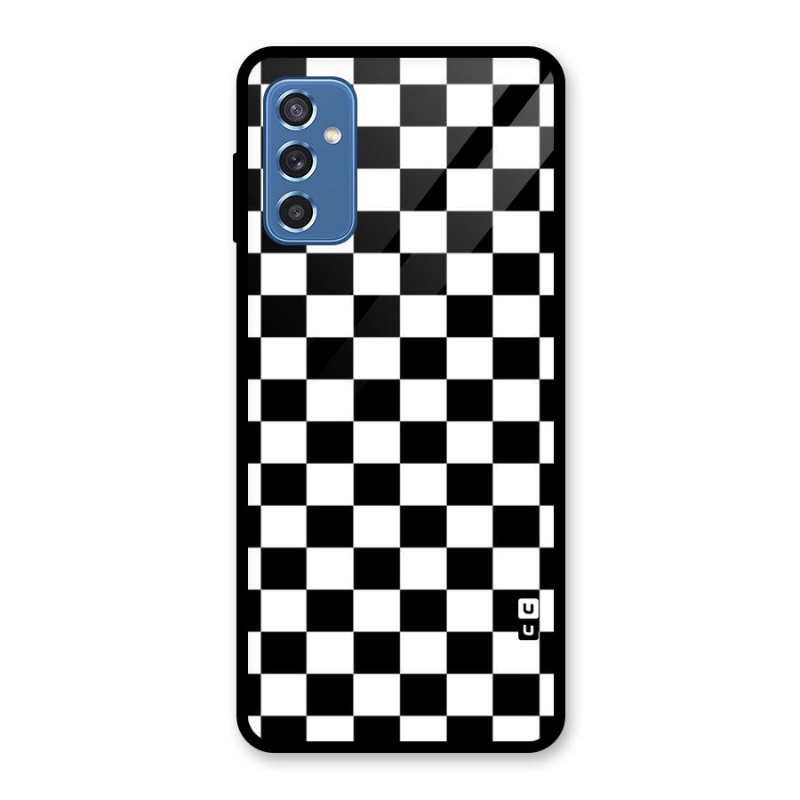 Classic Check Glass Back Case for Galaxy M52 5G