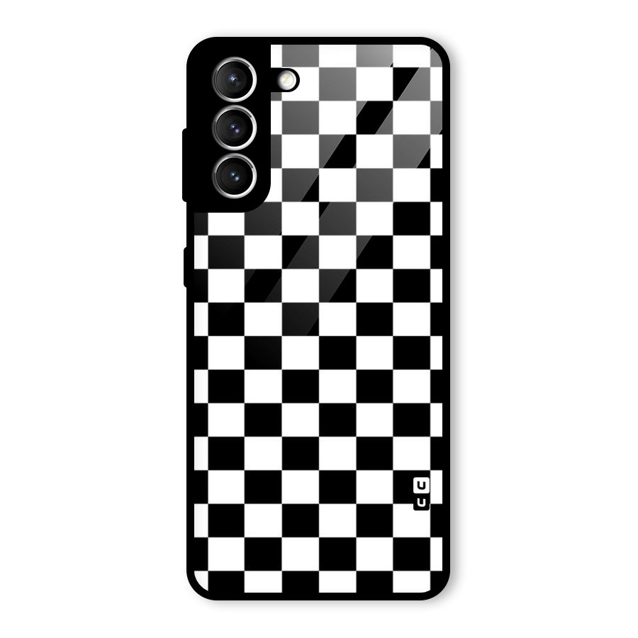 Classic Check Glass Back Case for Galaxy S21 5G
