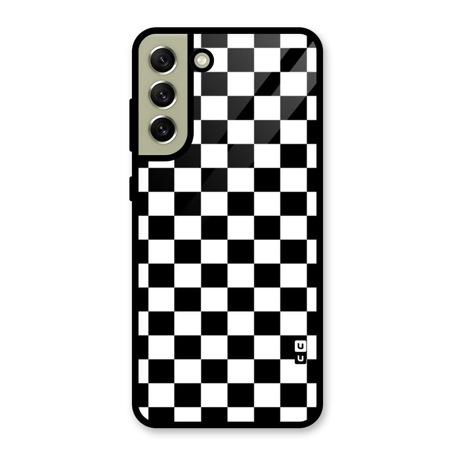 Classic Check Glass Back Case for Galaxy S21 FE 5G