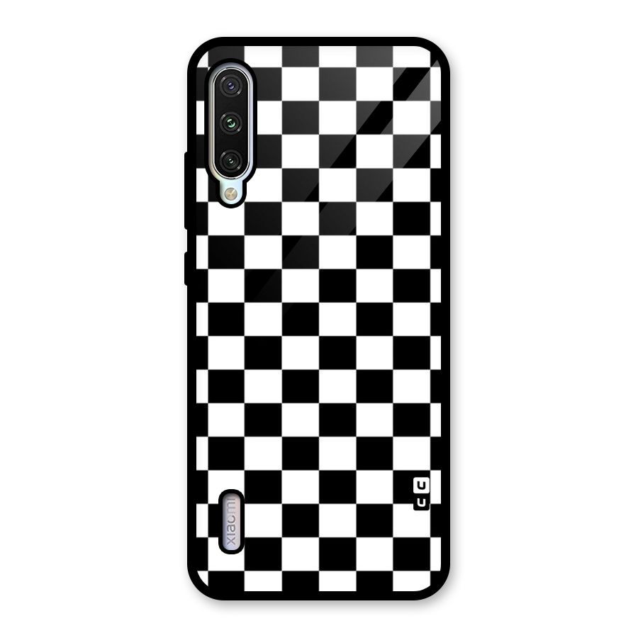 Classic Check Glass Back Case for Mi A3