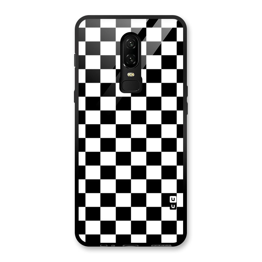 Classic Check Glass Back Case for OnePlus 6