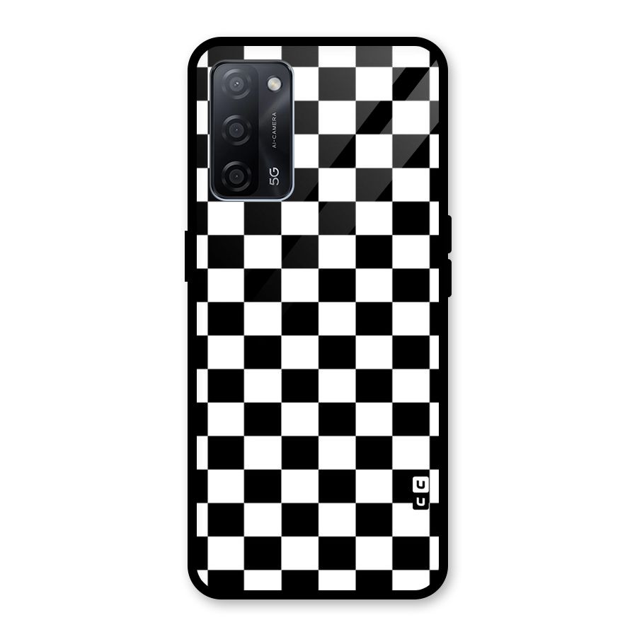 Classic Check Glass Back Case for Oppo A53s 5G