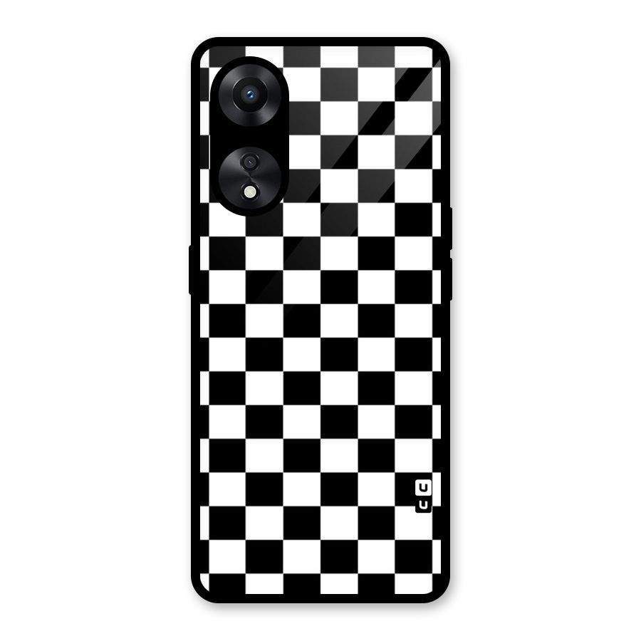 Classic Check Glass Back Case for Oppo A78