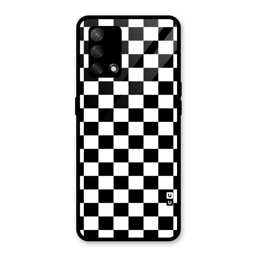 Classic Check Glass Back Case for Oppo F19