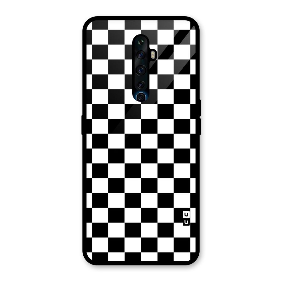 Classic Check Glass Back Case for Oppo Reno2 F
