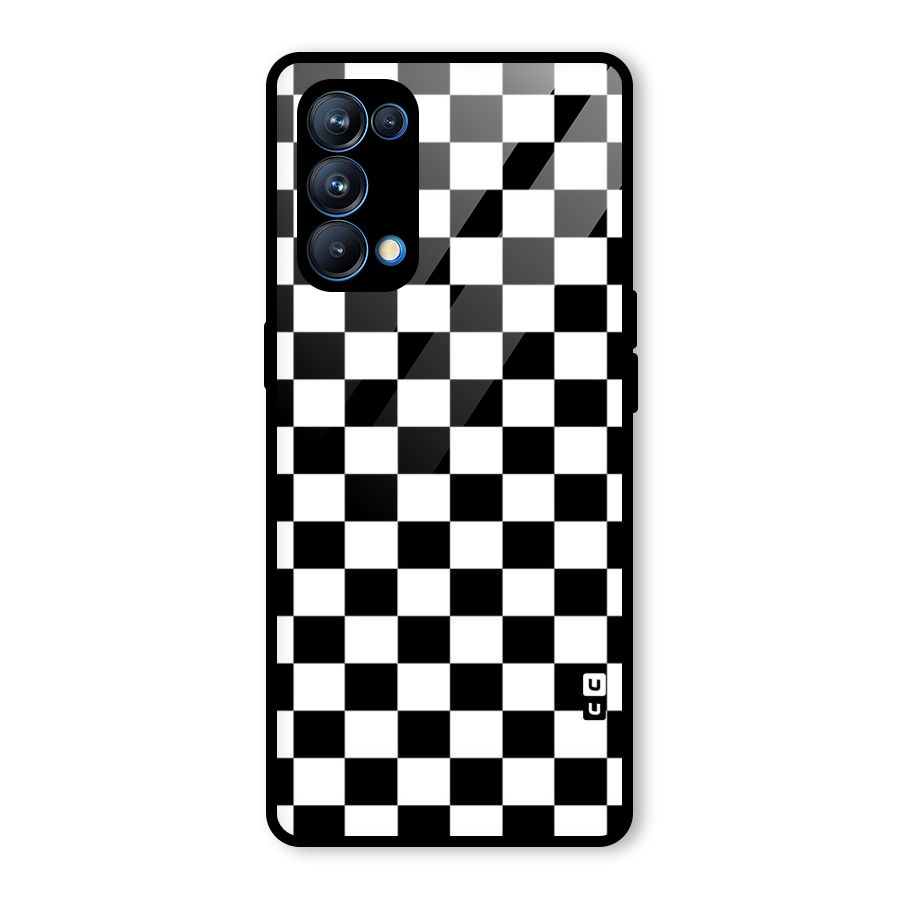 Classic Check Glass Back Case for Oppo Reno5 Pro 5G